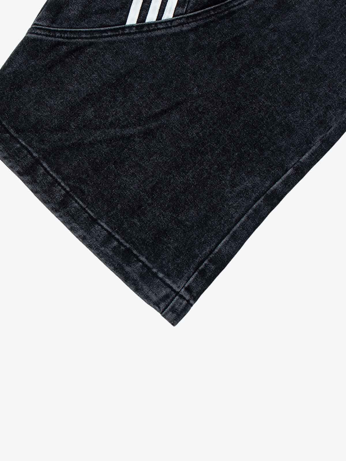 Contrast Stripe Panel Barrel Denim Jeans