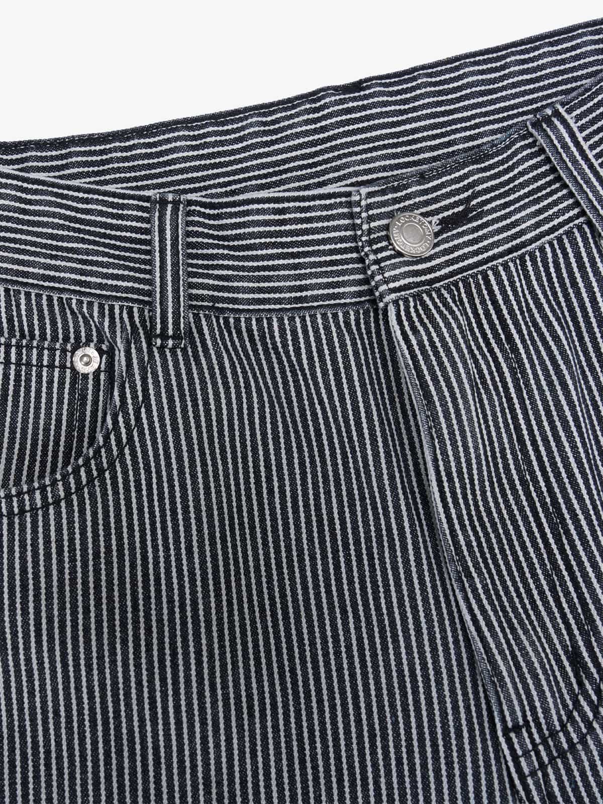 Retro Striped Colorblock Barrel Jeans - Luxuryurbanwear