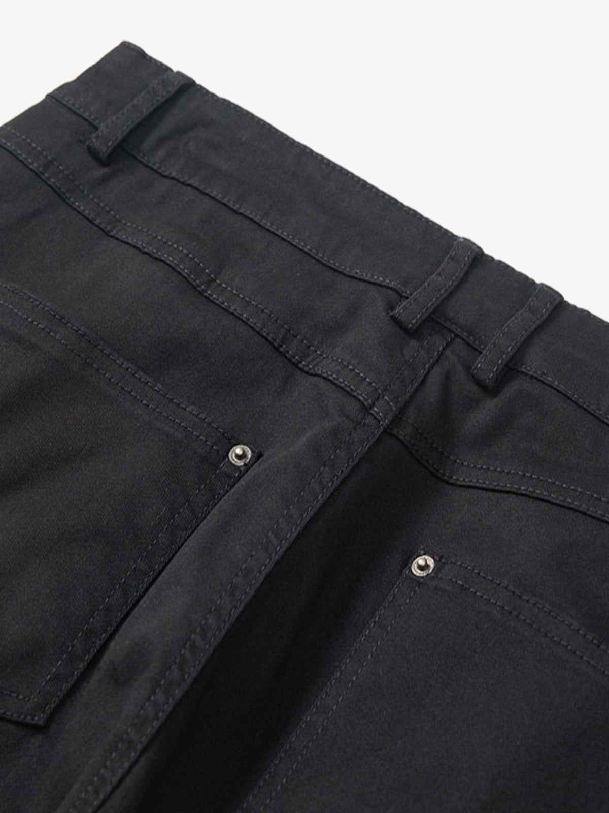 Technical Style Flared Cargo Casual Pants