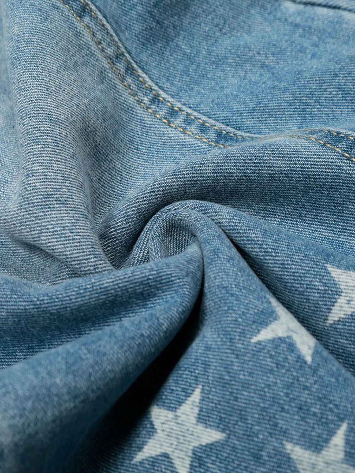 Vintage Asymmetrical Star-Wash Barrel Jeans - Luxuryurbanwear