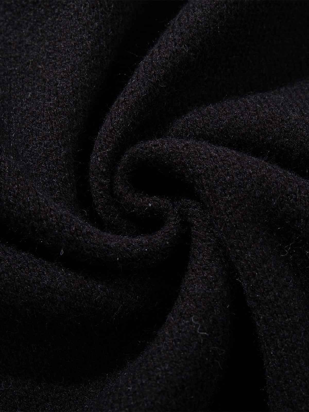 Hip-Hop Dark Skull Frayed-Edge Knit Sweater