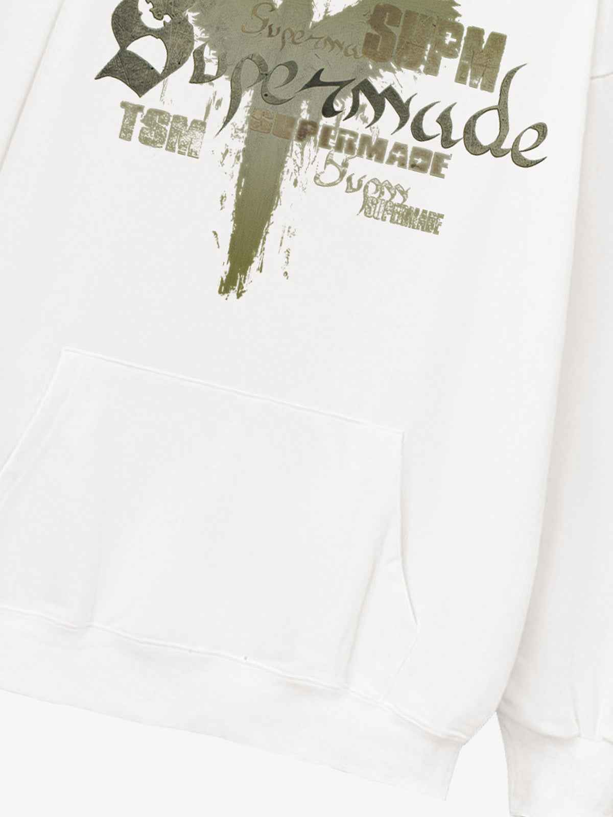 Vintage Washed Angel Halo Distressed Letter Graphic Hoodie