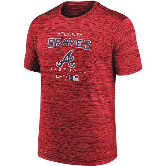 Nike Mens MLB Velocity Performance Practice T-Shirt (US Alpha XX-Large Regular Regular Red Atlanta Braves)