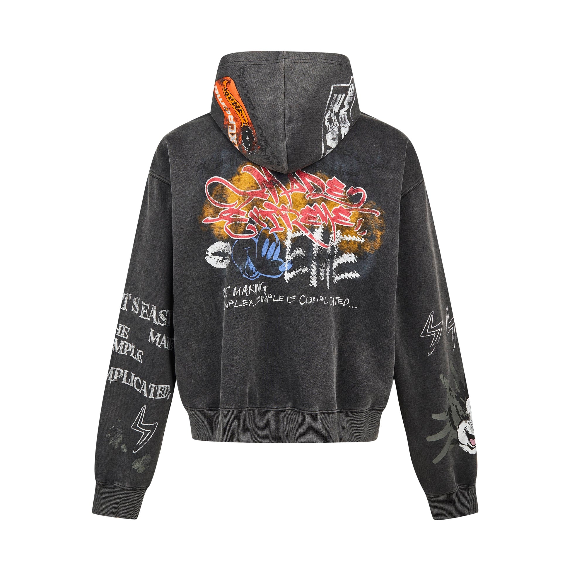 Grunge Graffiti | Full-Zip Hoodie - Luxuryurbanwear