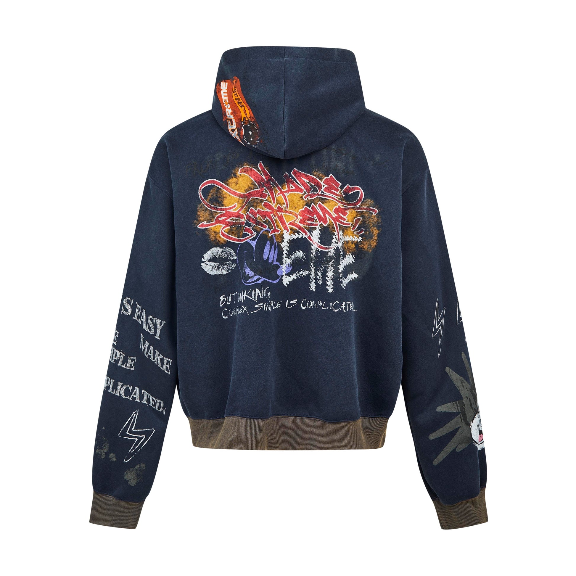 Grunge Graffiti | Full-Zip Hoodie - Luxuryurbanwear