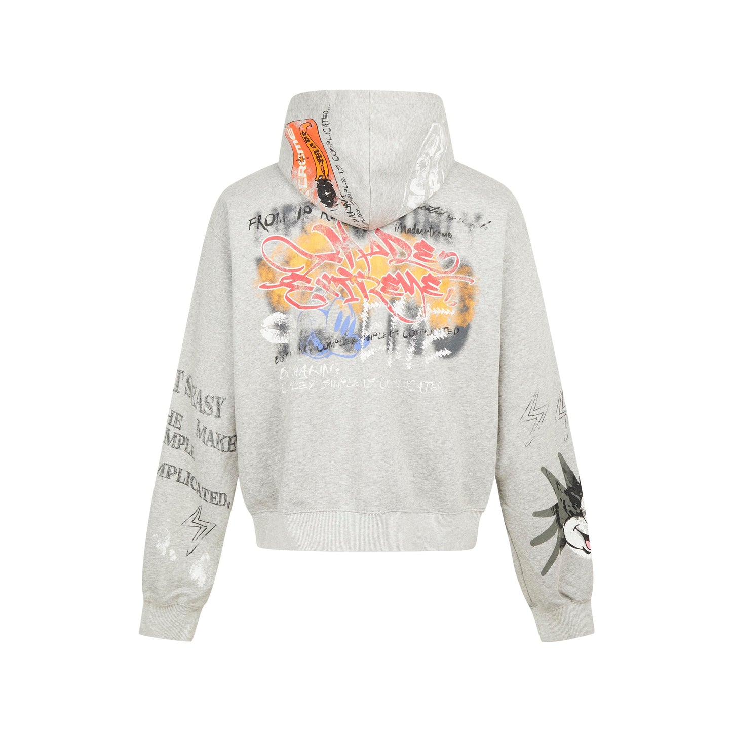Grunge Graffiti | Full-Zip Hoodie - Luxuryurbanwear