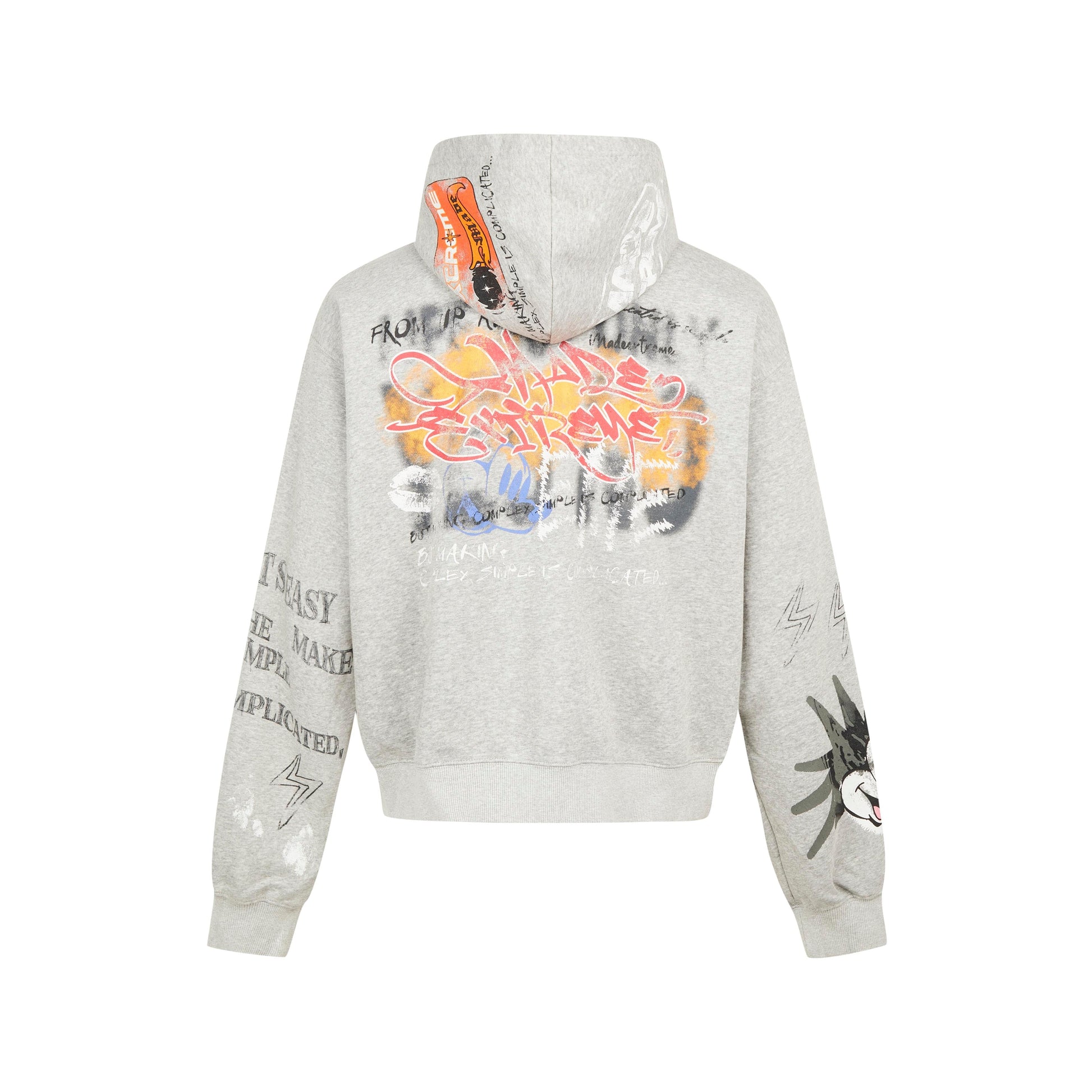 Grunge Graffiti | Full-Zip Hoodie - Luxuryurbanwear