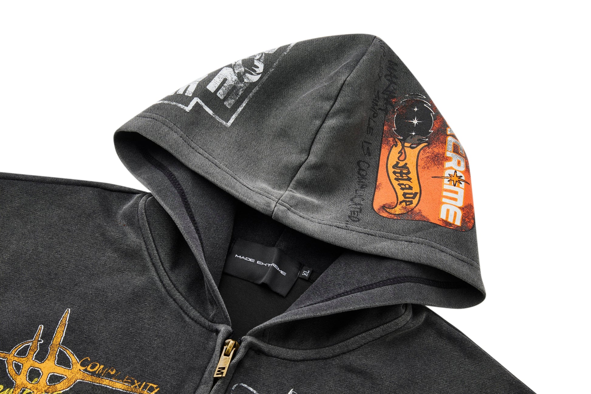 Grunge Graffiti | Full-Zip Hoodie - Luxuryurbanwear