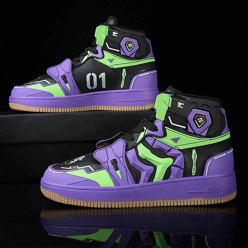 evangelion shoes anime costum sneakers 2022