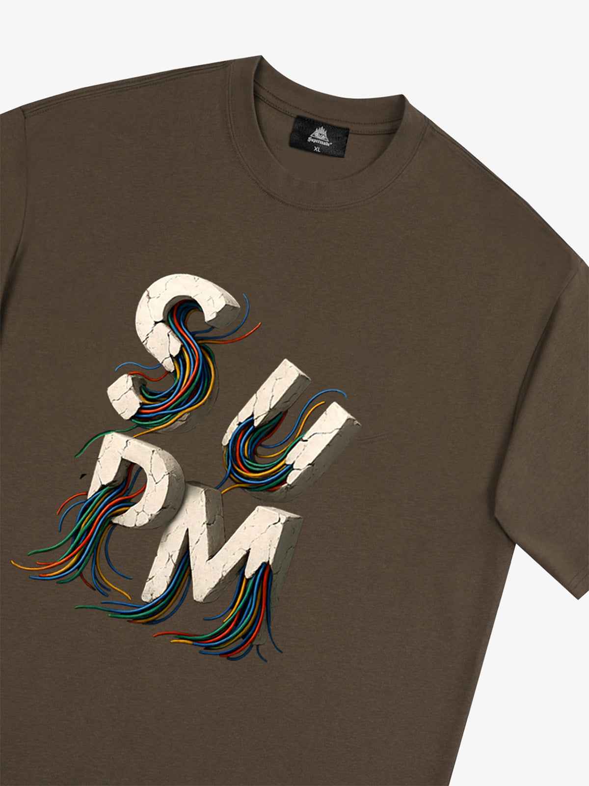 SPMD Letter Cable Graphic T-Shirt