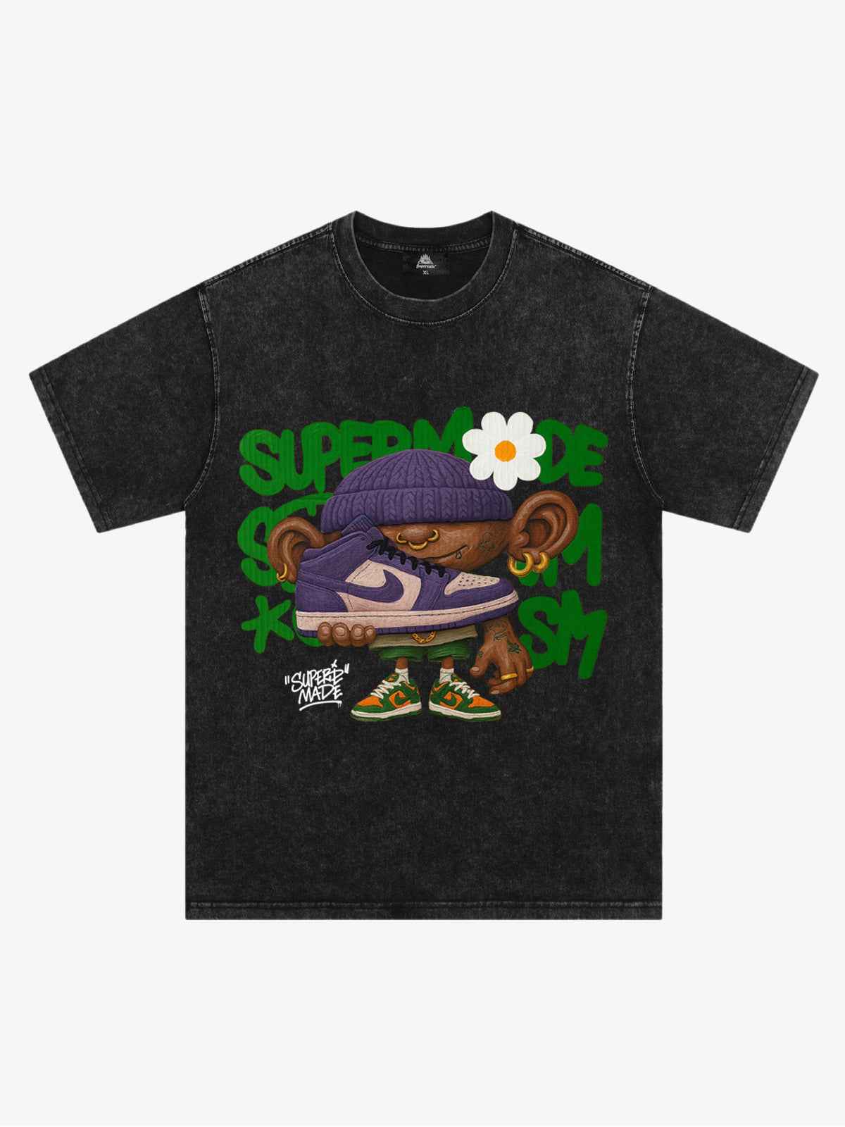 Street Cartoon Sneaker Graffiti Sneaker T-shirt