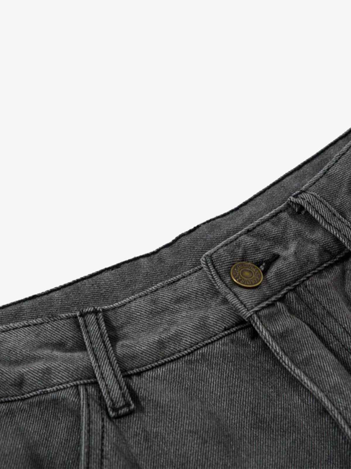 Retro Washed Distressed Deconstructed Patchwork Barrel Jeans