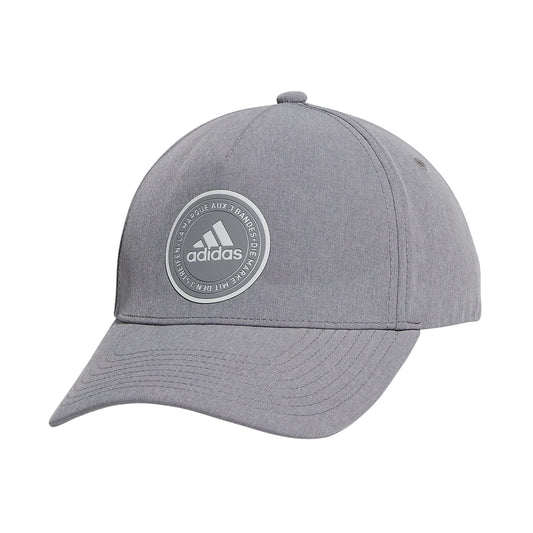 adidas Mens Lifestyle Structured Stretch Fit Hat HeatherLightGrey/Black/Grey Large-X-Large