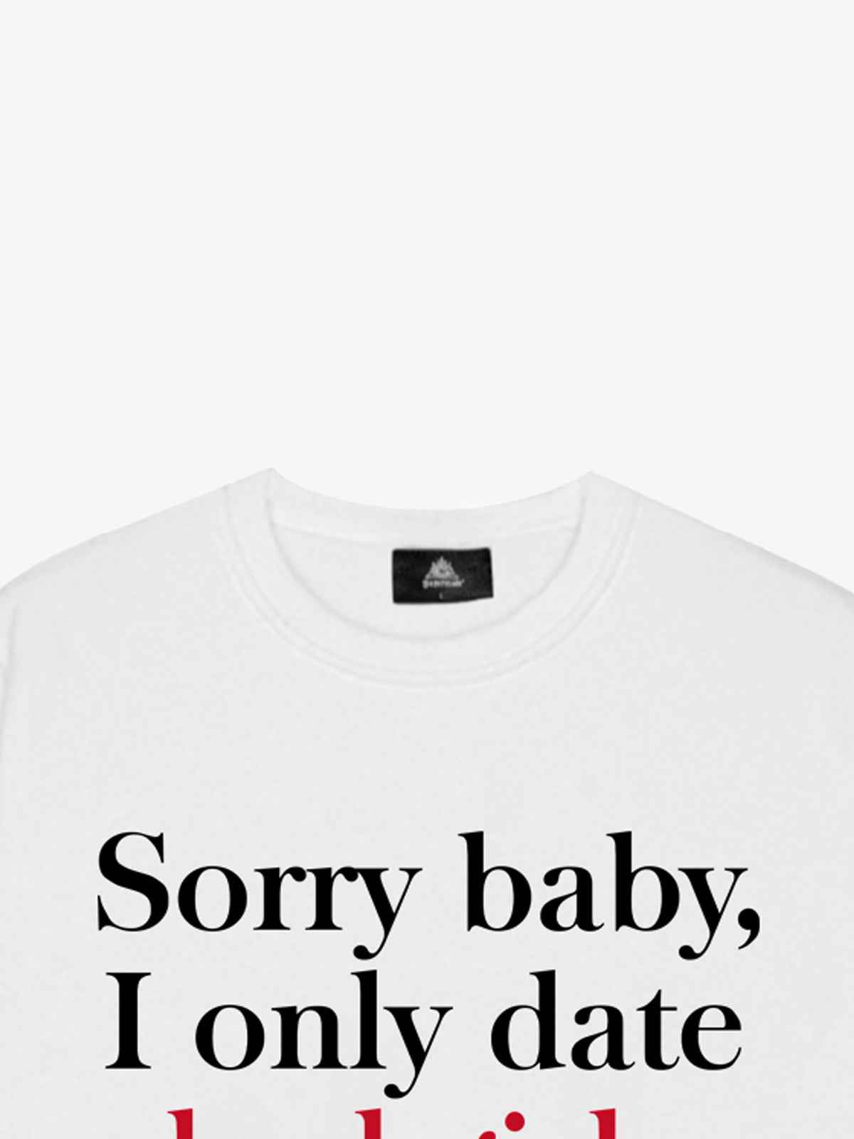 Street Contrast Design Slogan Print Round Neck Sweatshirt