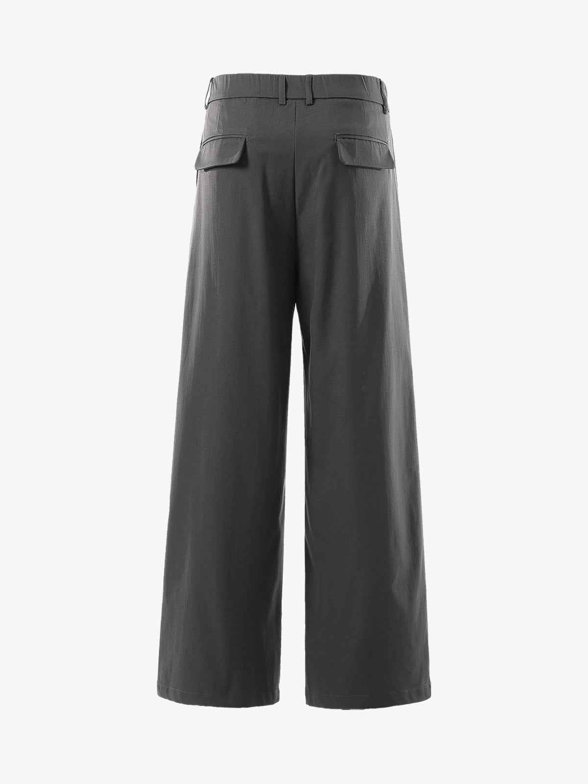 Pleated Drape Bootcut Suit Pants