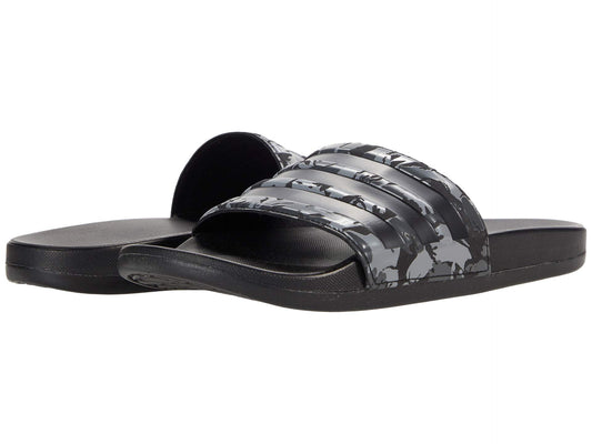 adidas Mens Adilette Comfort Slides Sandal Grey/Core Black/Grey 7