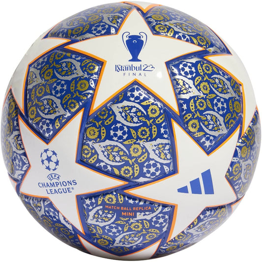 adidas Unisex-Adult UCL Mini Ball White/Team Royal Blue/Solar Orange/Silver Metallic 1
