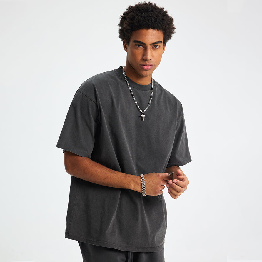 Washed Edge Distressed | Basic T-Shirt - Luxuryurbanwear