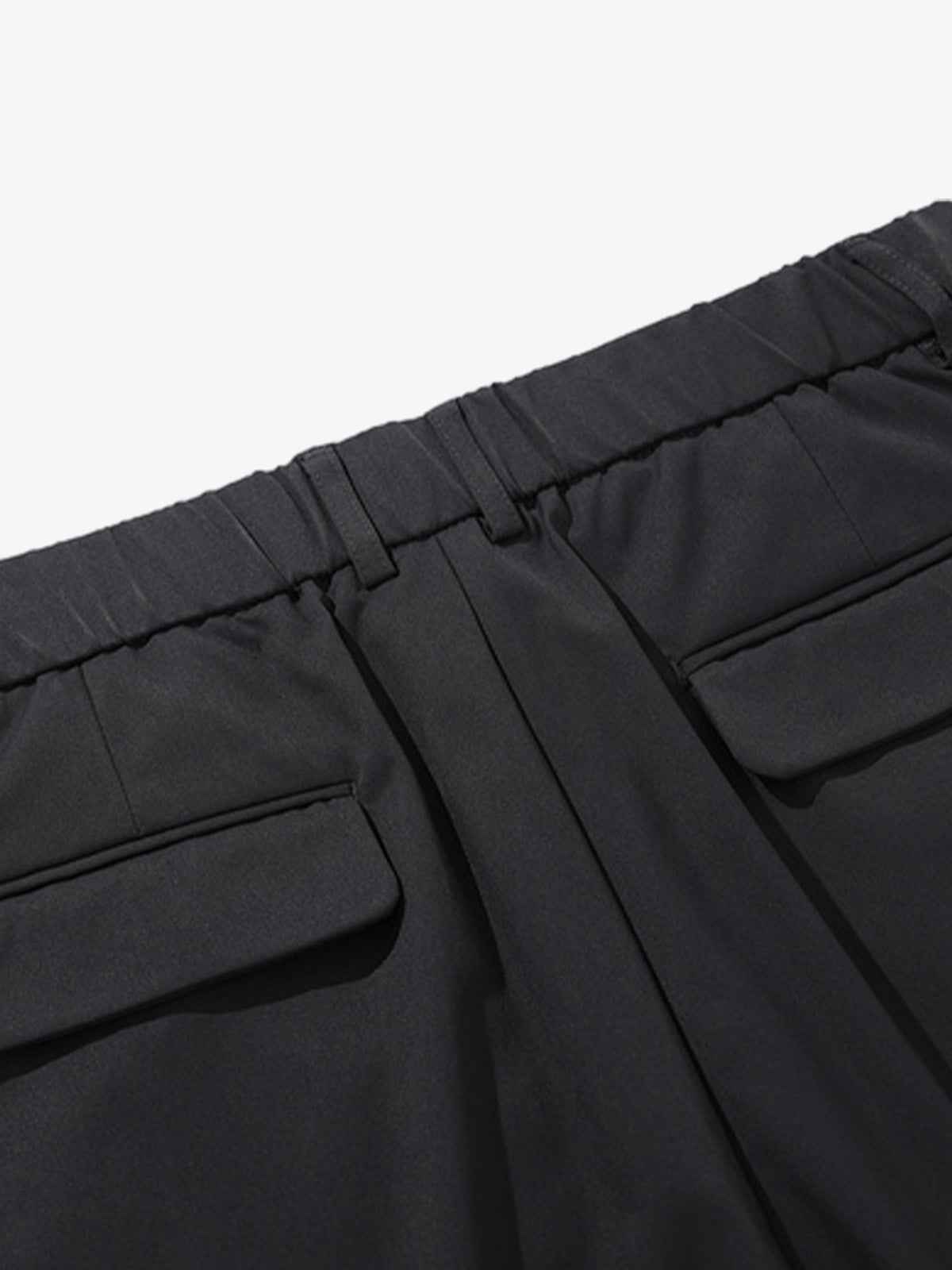 Pleated Drape Bootcut Suit Pants