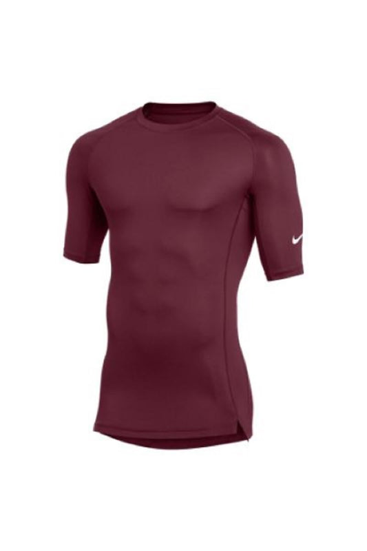 Nike Mens Pro Fitted Half Sleeve Tee (XX-Large Dark Maroon)
