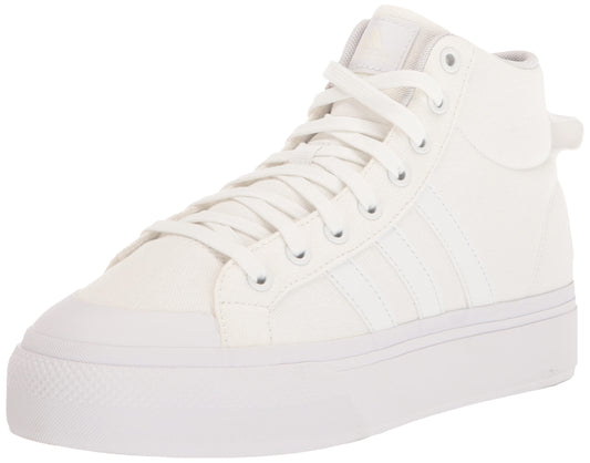 adidas Womens Bravada 2.0 Mid Platform Skate Shoe White/White/Chalk White 10