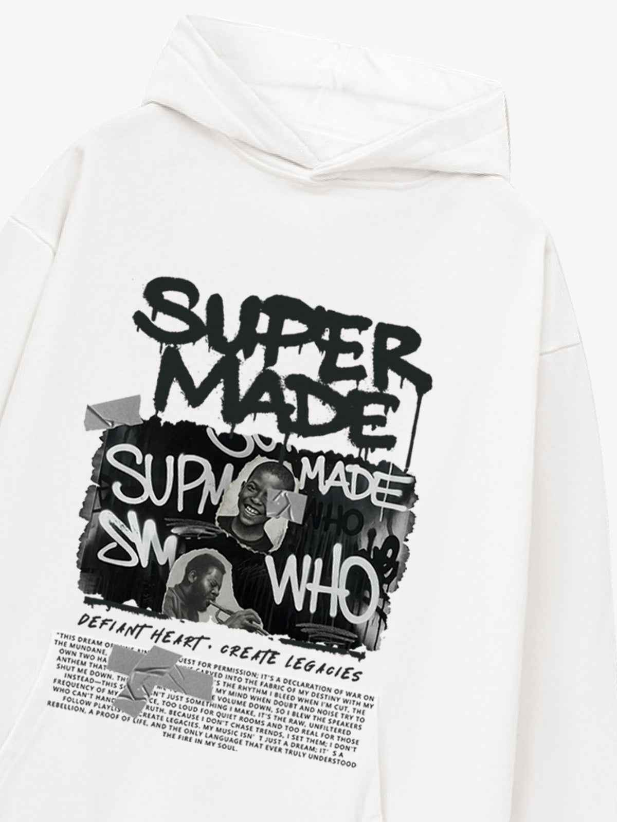Trendy Retro Graffiti Character Hoodie