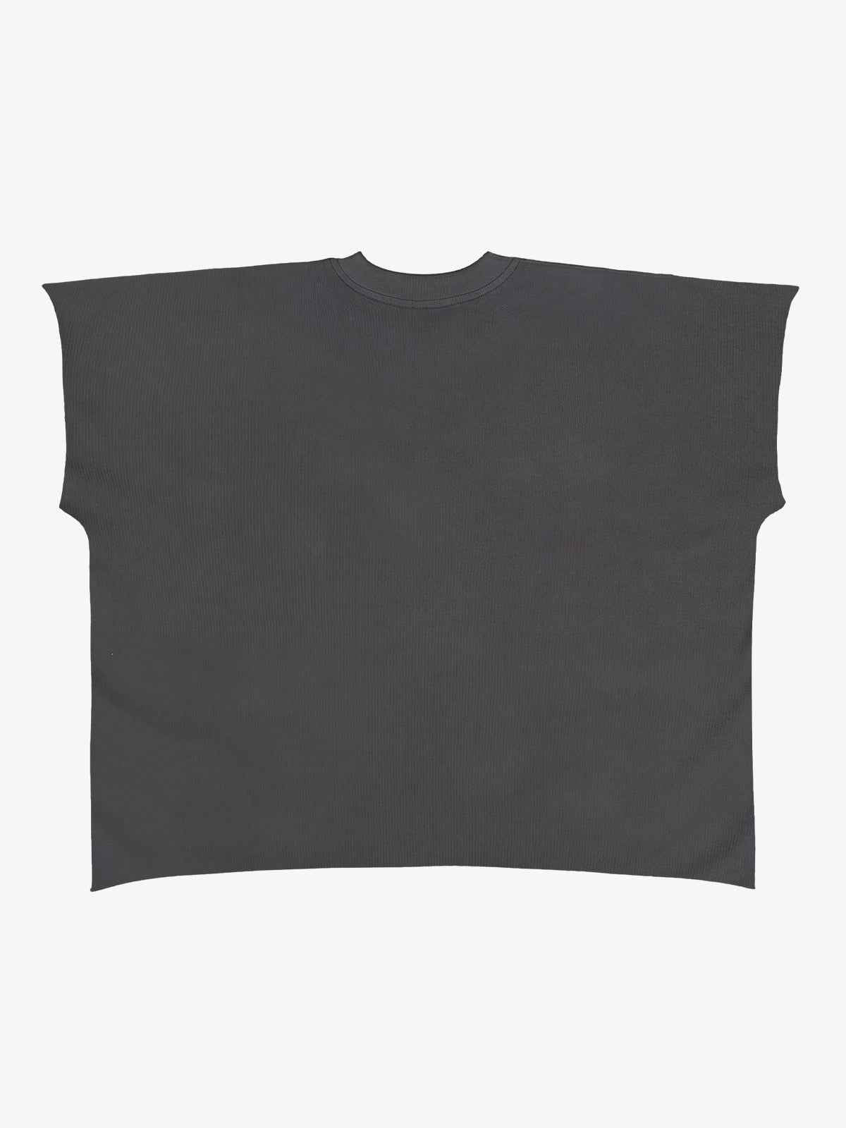 Gothic Text Graphic Cut-Off Sleeveless T-Shirt