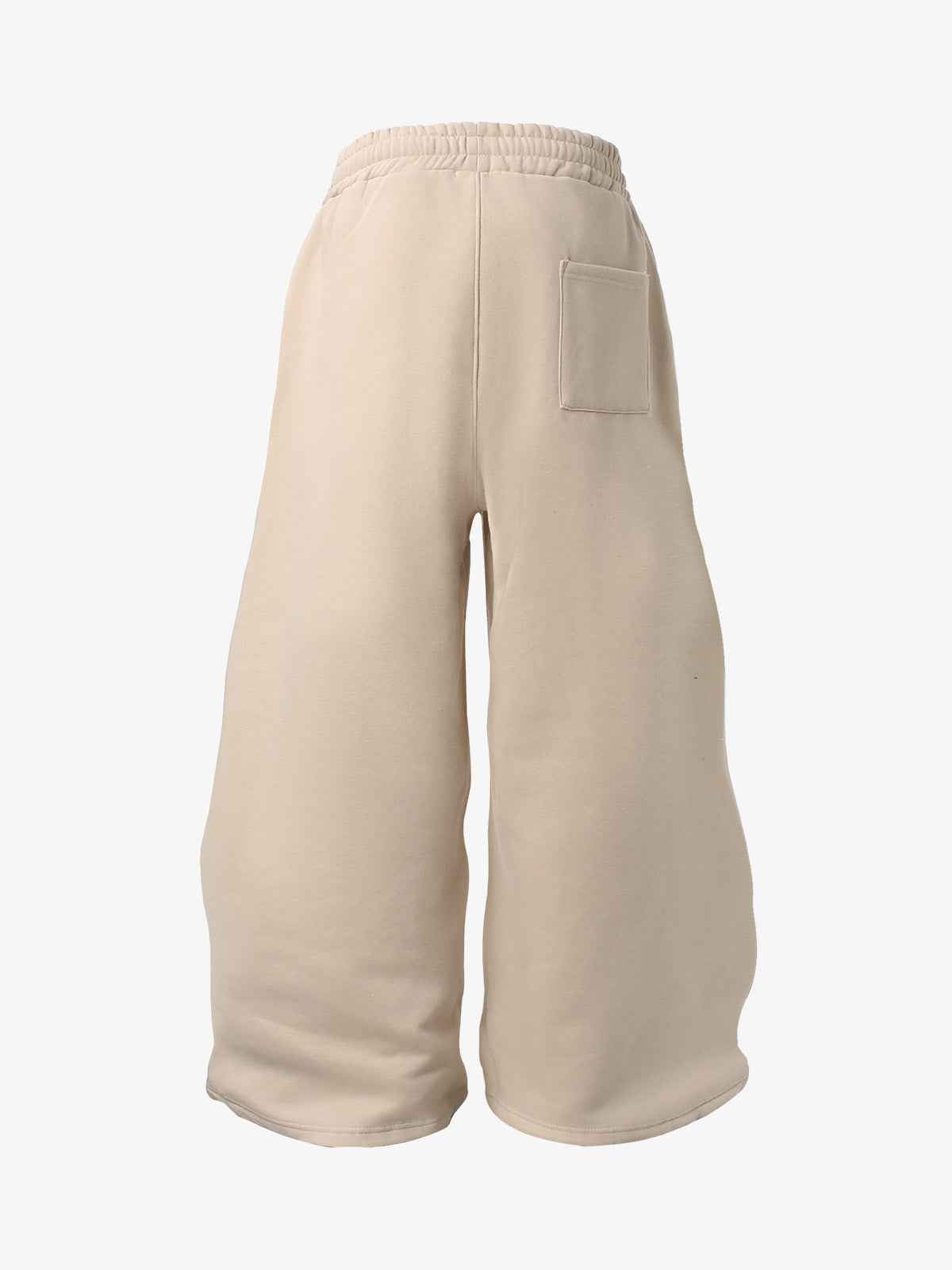Retro Fleece-Lined Color-Block Letter Print Baggy Pants