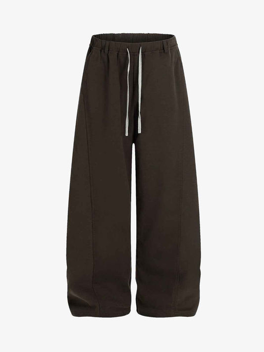 Drawstring Elastic Waist Wide Leg Pants