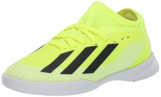 adidas X Crazyfast League Indoor Sneaker Team Solar Yellow/Black/White 11 US Unisex Little Kid