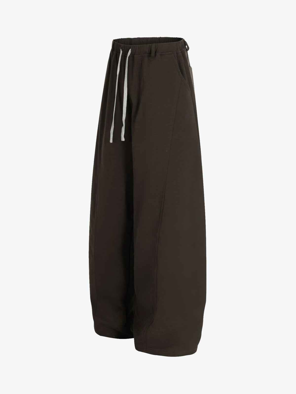 Drawstring Elastic Waist Wide Leg Pants