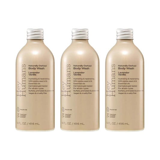 HEY HUMANS Body Wash Lavender Vanilla - 14 fl oz - (Pack of 3)