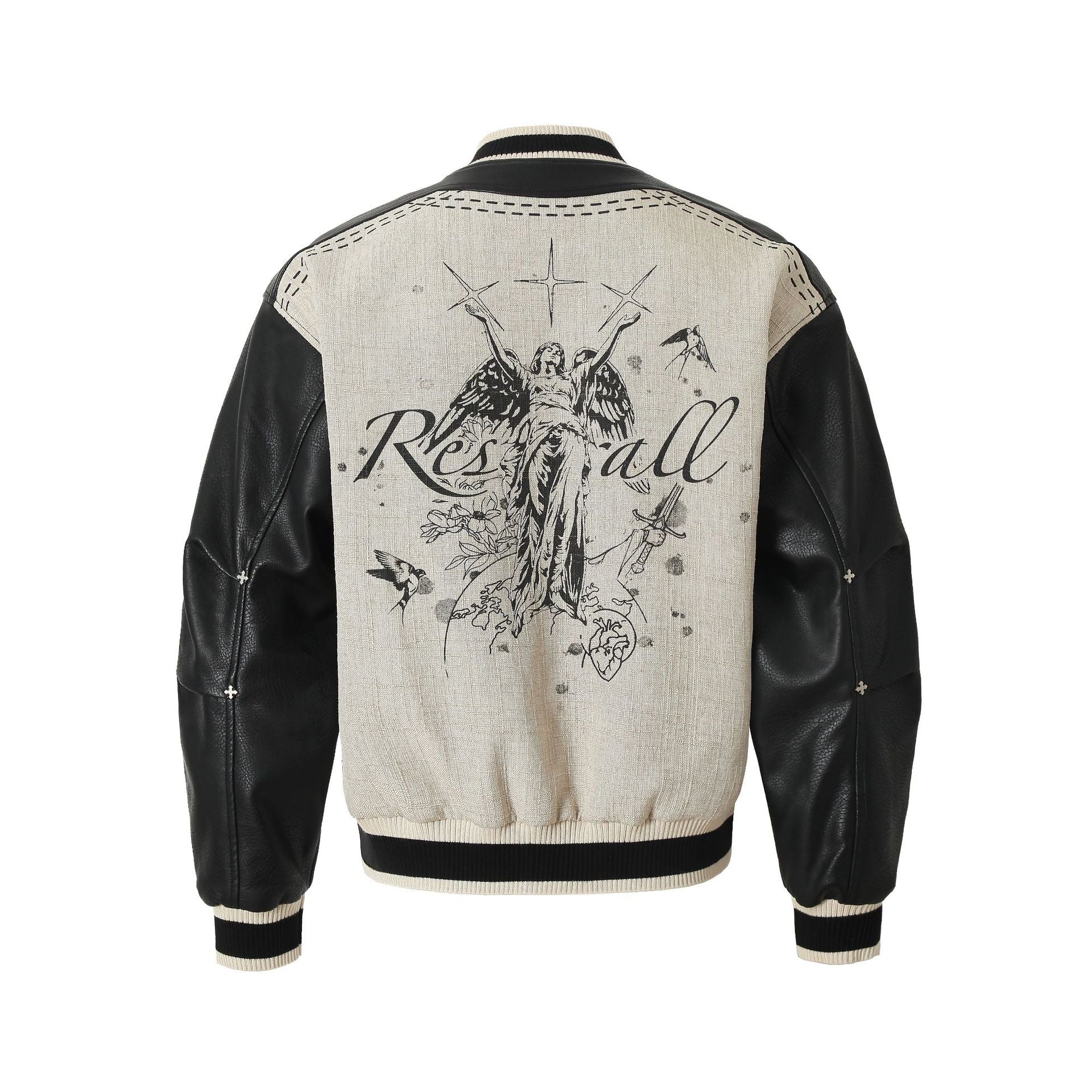 Street Art Graffiti | Leather Bomber Jacket - Luxuryurbanwear