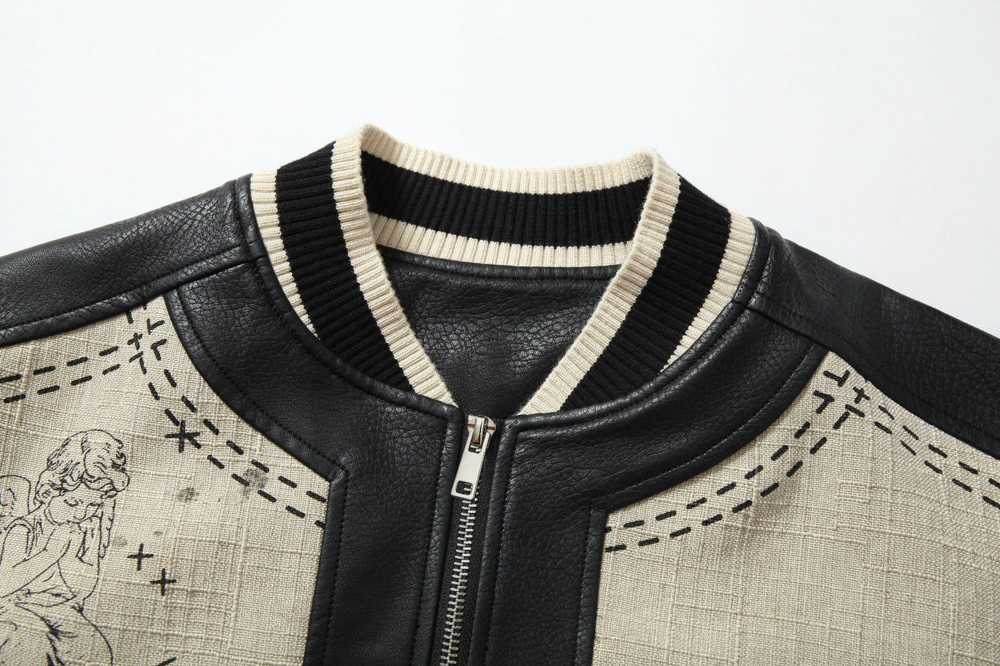 Street Art Graffiti | Leather Bomber Jacket - Luxuryurbanwear