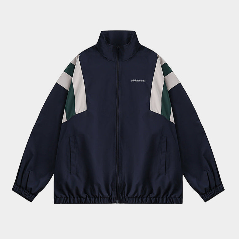 Stripe Flex Lightweight Windbreaker - Technical Track Jacket | LuxuryUrbanwear - Luxuryurbanwear