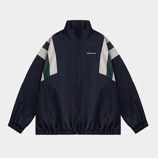 Stripe Flex Lightweight Windbreaker - Technical Track Jacket | LuxuryUrbanwear - Luxuryurbanwear