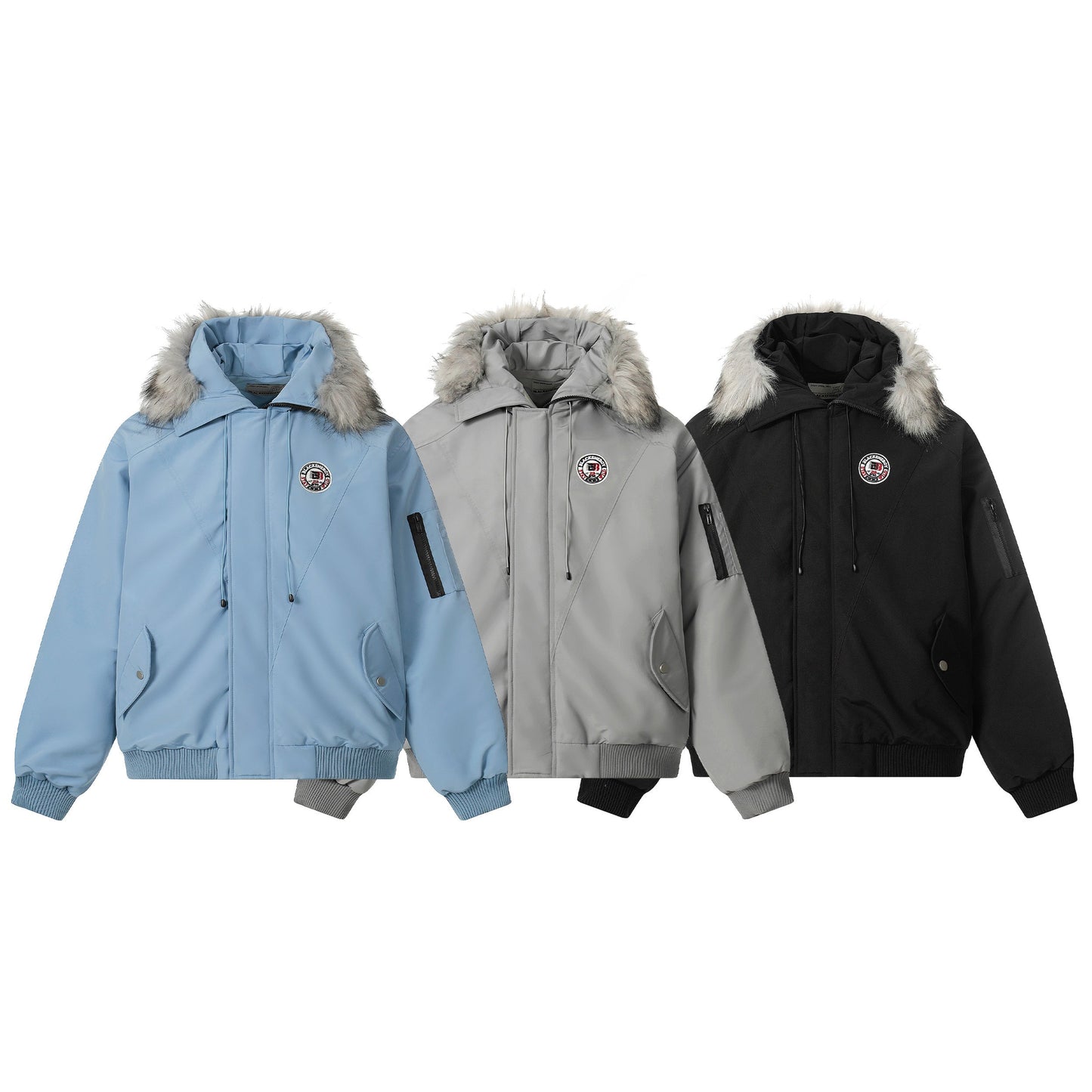 Fur-Trimmed Badge | Hooded Winter Puffer - Luxuryurbanwear