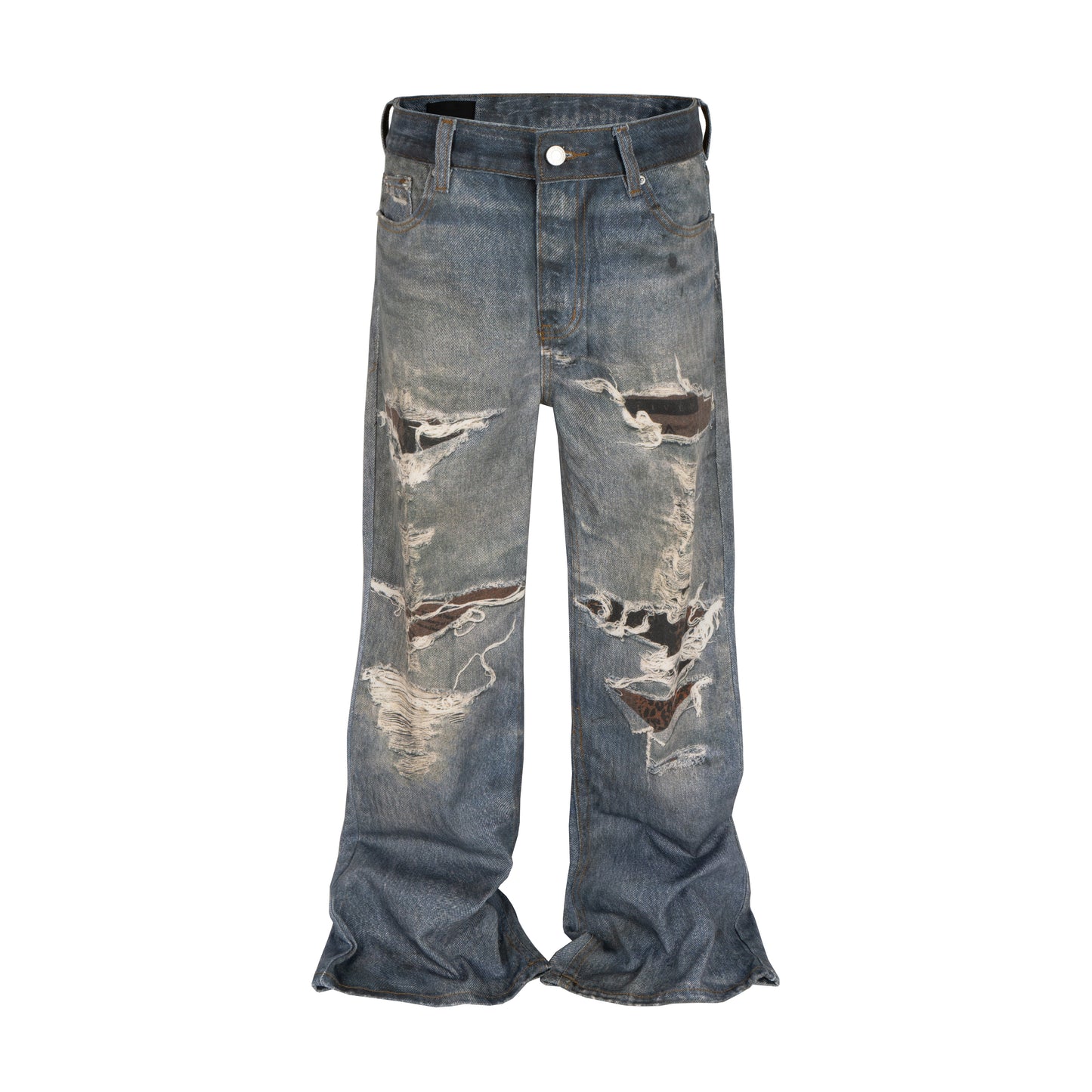 Snake Patch Destroyed | Distressed Jeans - Luxuryurbanwear