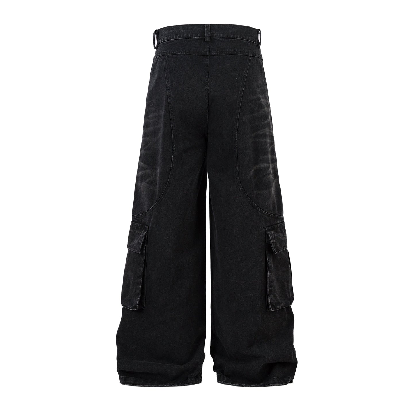 Distressed Multi-Pocket | Washed Jeans