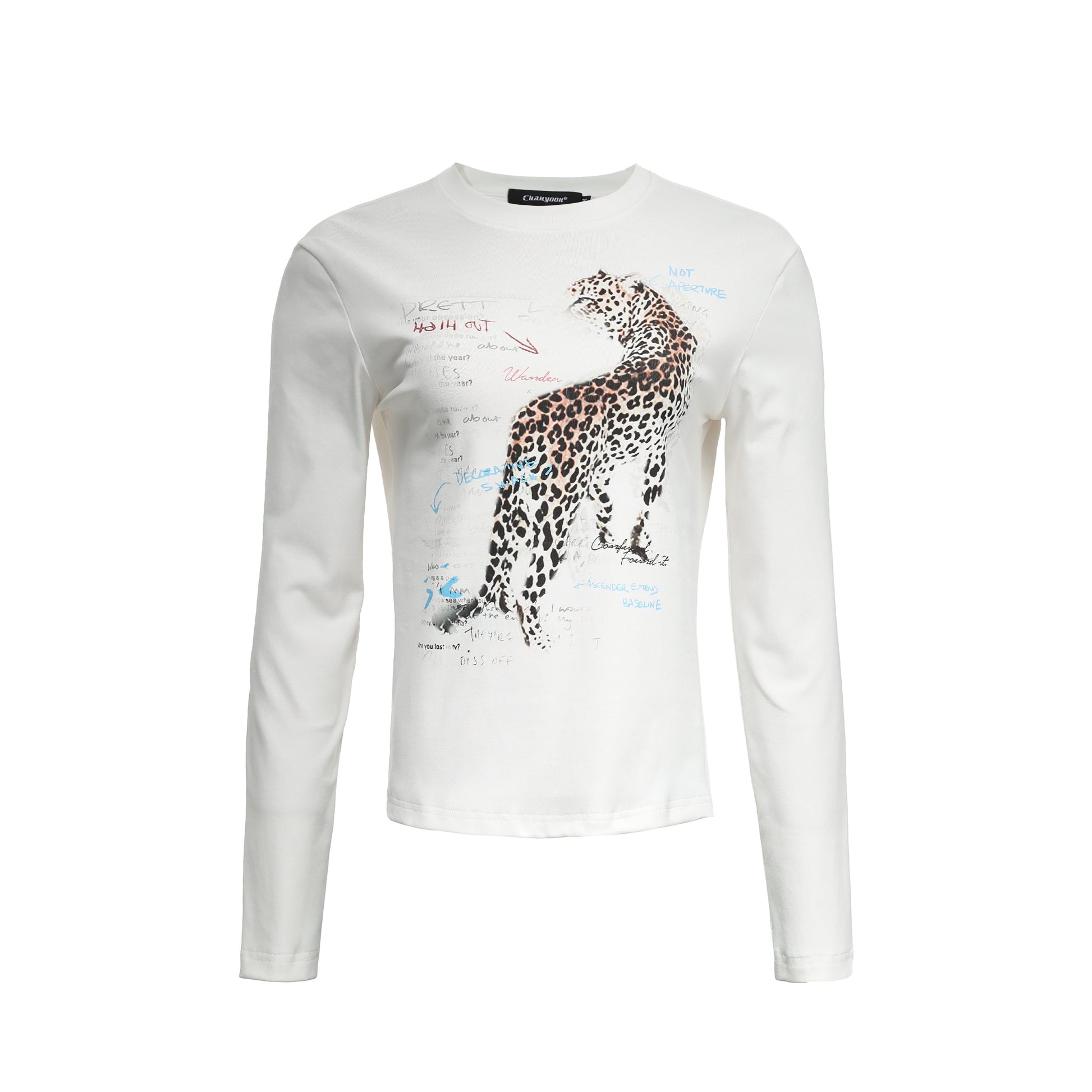 Graffiti Leopard | Long Sleeve Graphic Tee - Luxuryurbanwear