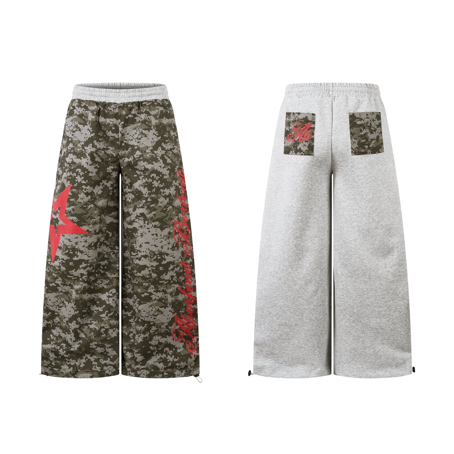 Vintage Print Sweatpants | Loose Fit Drawstring Streetwear Trousers - Luxuryurbanwear
