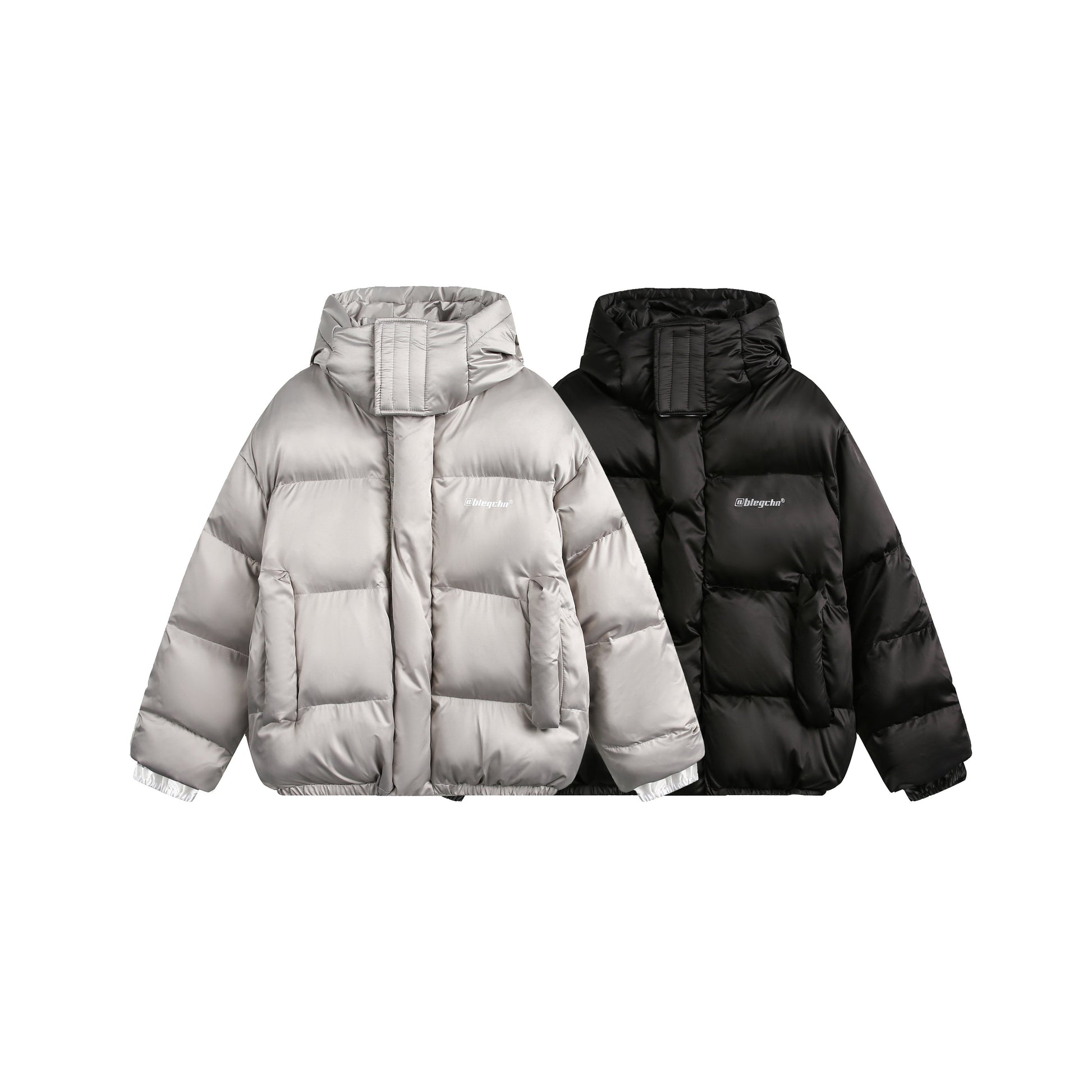 Frosted Block | Padded Utility Hooded Coat - Luxuryurbanwear