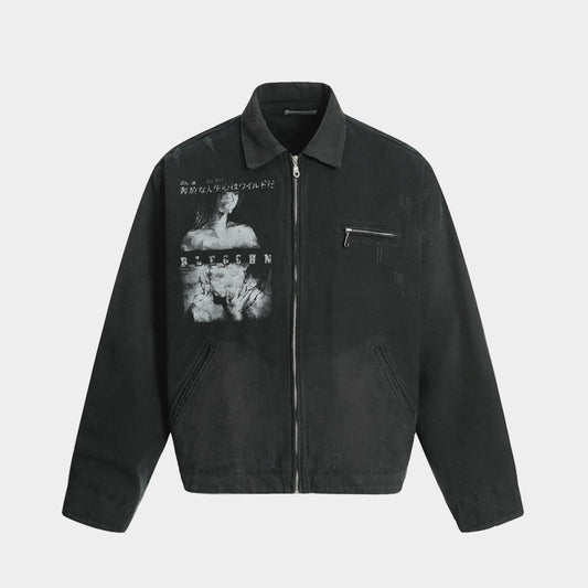 Grunge Graphic Mood | Street Jacket - Luxuryurbanwear