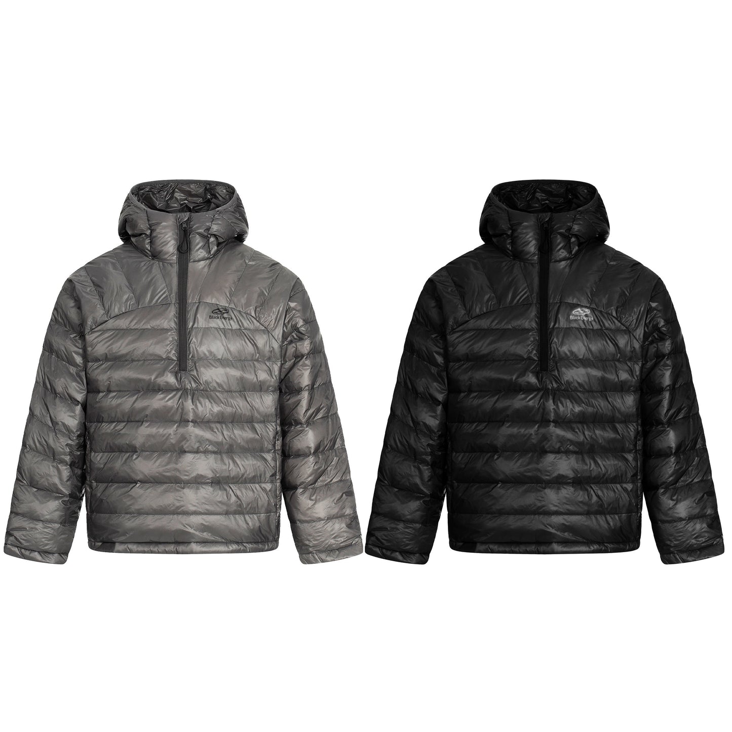 Lightweight Half-Zip | Hooded Puffer Jacket - Luxuryurbanwear