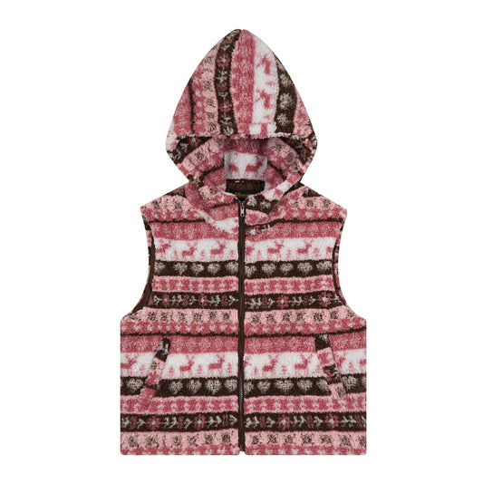 SnuggleWear | Sherpa Puffer Vest with Hood - Luxuryurbanwear