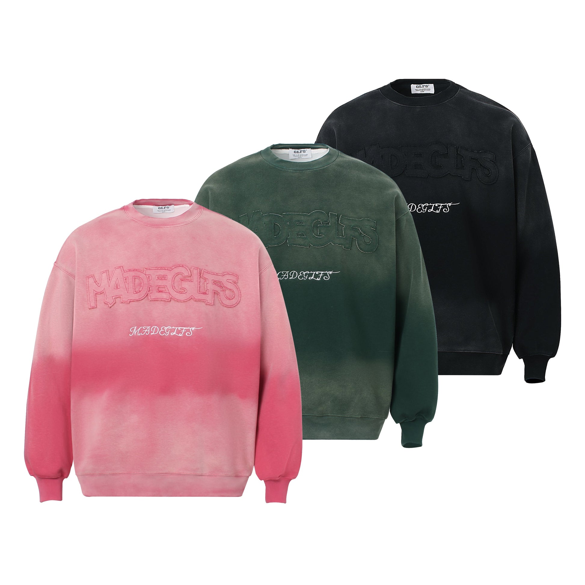 Embroidered Graphic Gradient | Casual Sweatshirt - Luxuryurbanwear