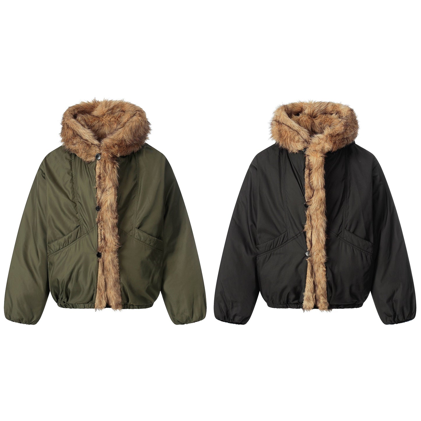 Vintage Fur-Lined | Cropped Winter Puffer - Luxuryurbanwear