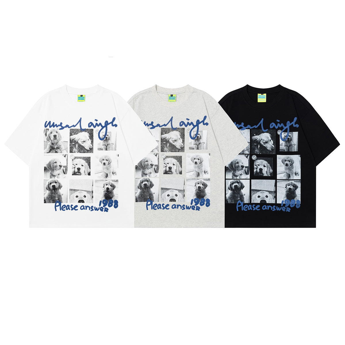 Puppy Grid | Graphic Photo Print Tee - Luxuryurbanwear