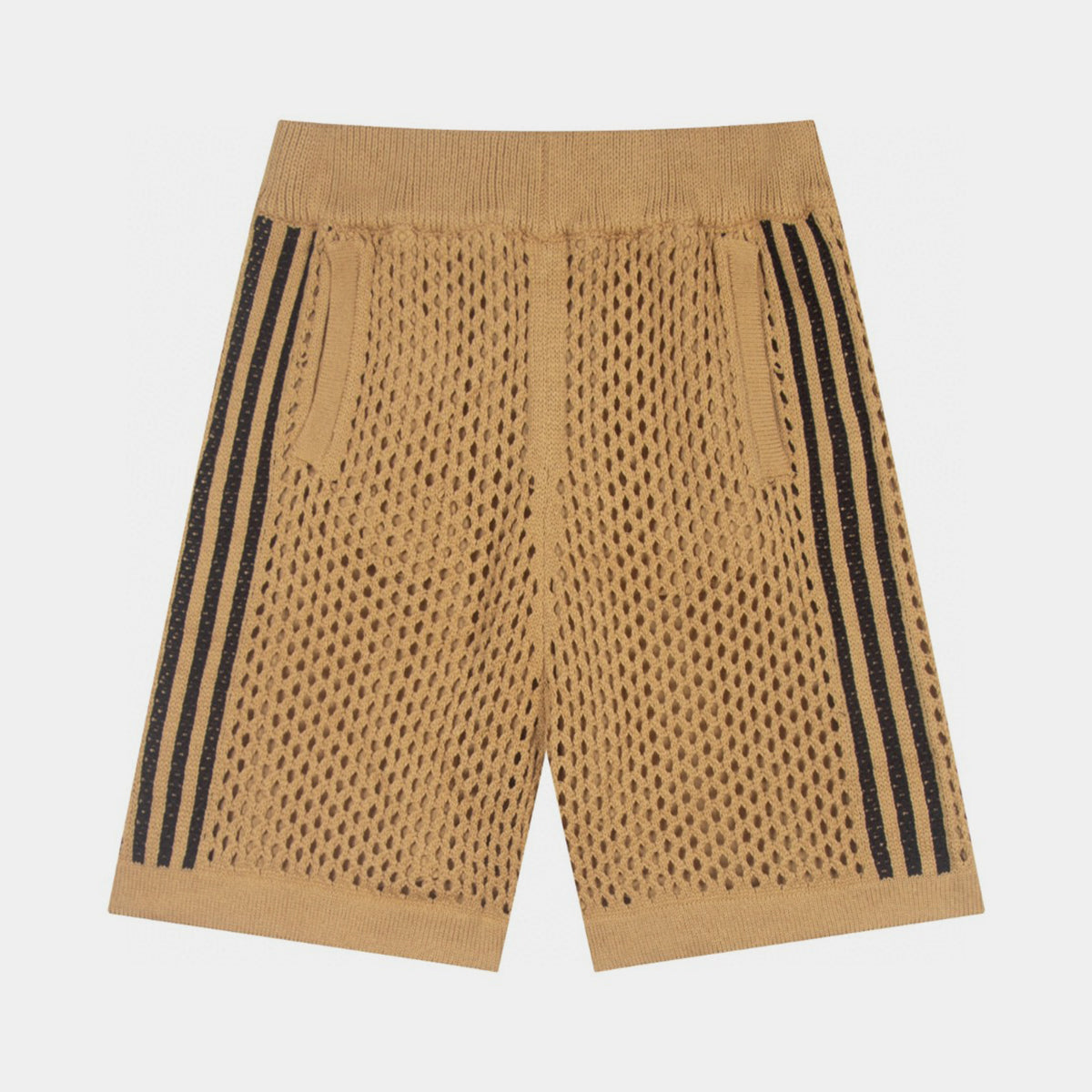 Mesh Stripe Knit | Baggy Shorts - Luxuryurbanwear
