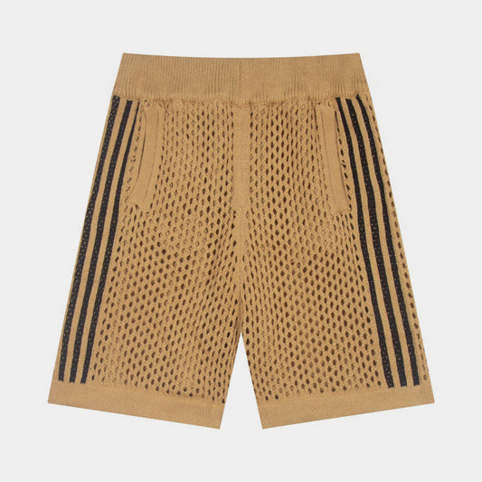 Mesh Stripe Knit | Baggy Shorts - Luxuryurbanwear